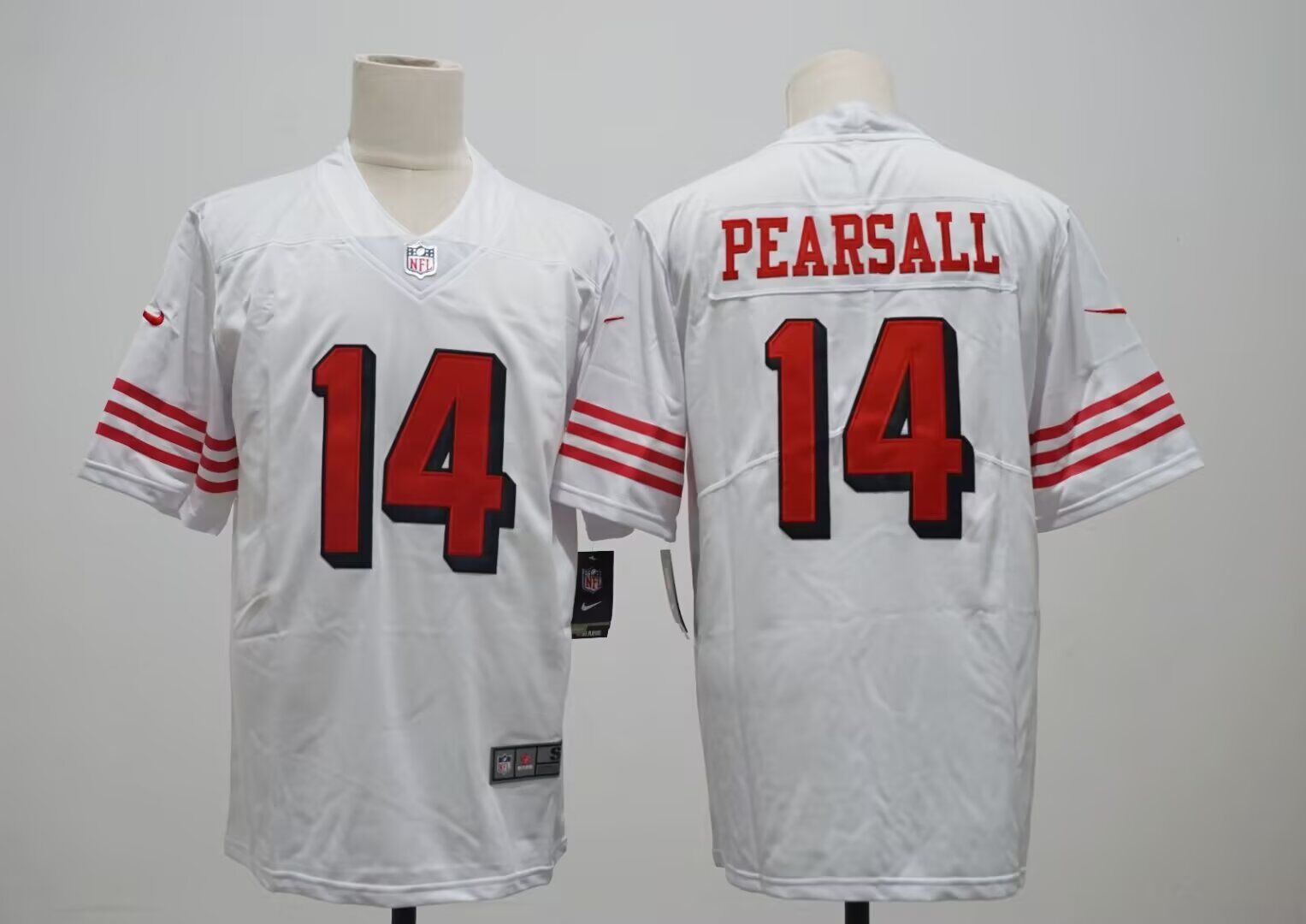 Men San Francisco 49ers #14 Pearsall white 2024 Nike Limited NFL Jersey style5